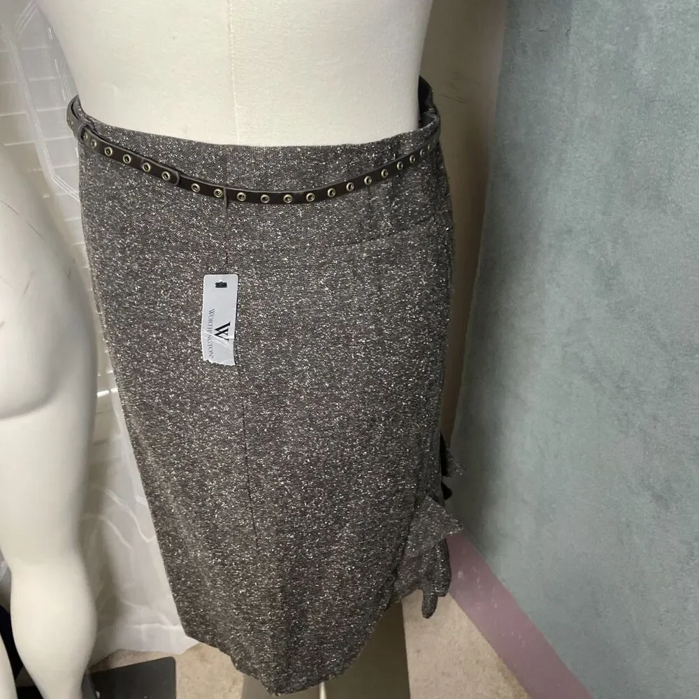 Worthington Womens Skirt 18 Brown Secretary Classic Career Minimalist Corp‎